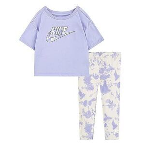Nike Baby Girls Cloud Wash Leggings Set (Toddler) Light Thistle 4 Toddler